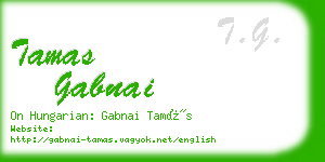 tamas gabnai business card